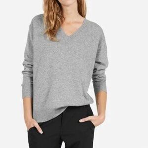 Everlane Gray V-Neck Sweater